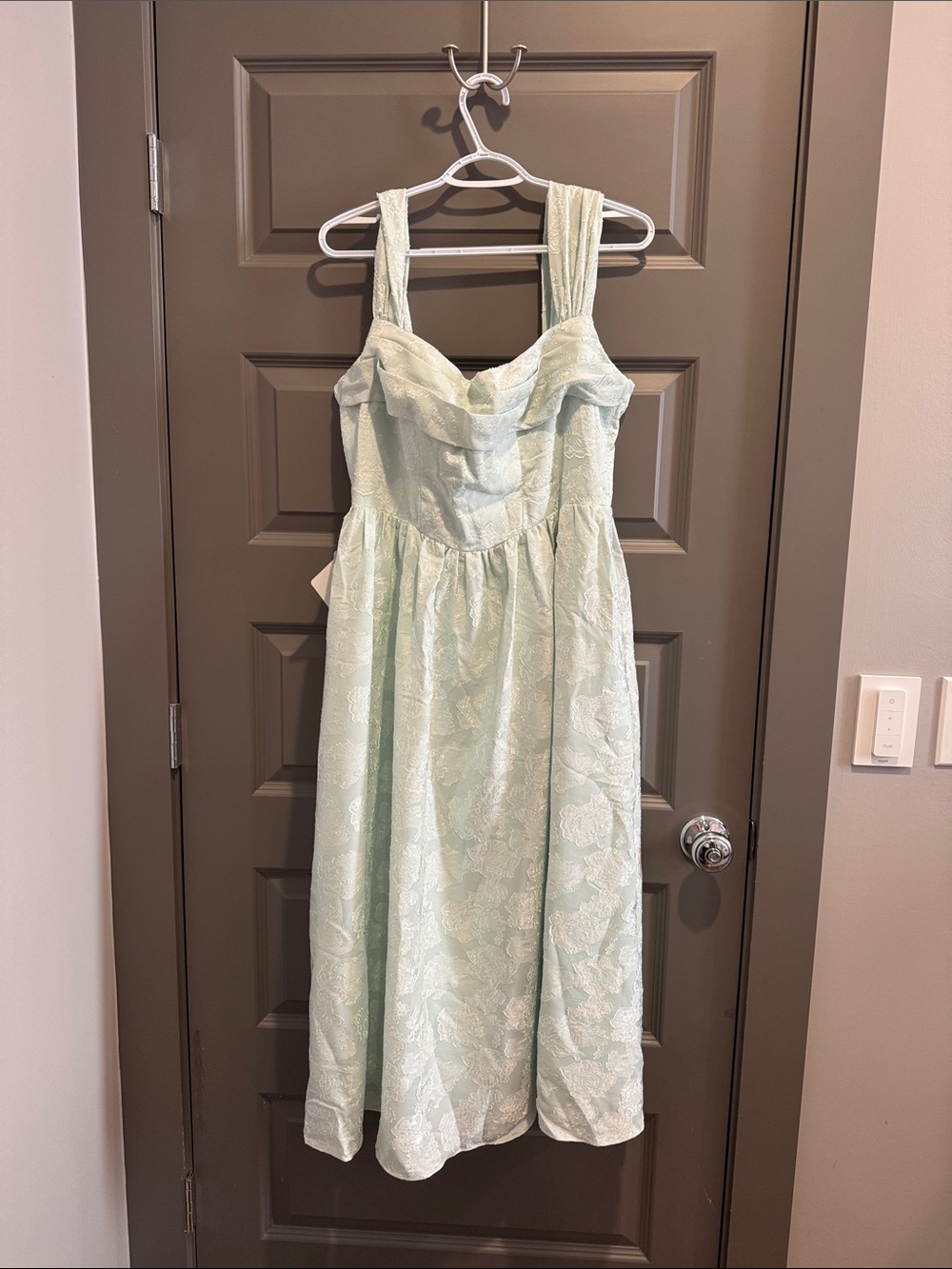 Azazie Dana Mint Green Midi Dress